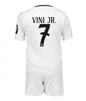 Billiga Real Madrid Vinicius Junior #7 Hemmatröja Barn 2024-25 Kortärmad (+ Korta byxor)